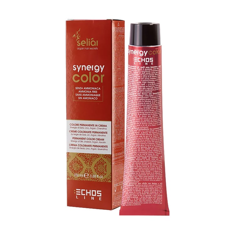 Уцінка! Безаміачна крем-фарба для волосся Echosline Seliar Synergy Color з арганою та кератином 4.5 Chestnut Mahogany, 100 мл