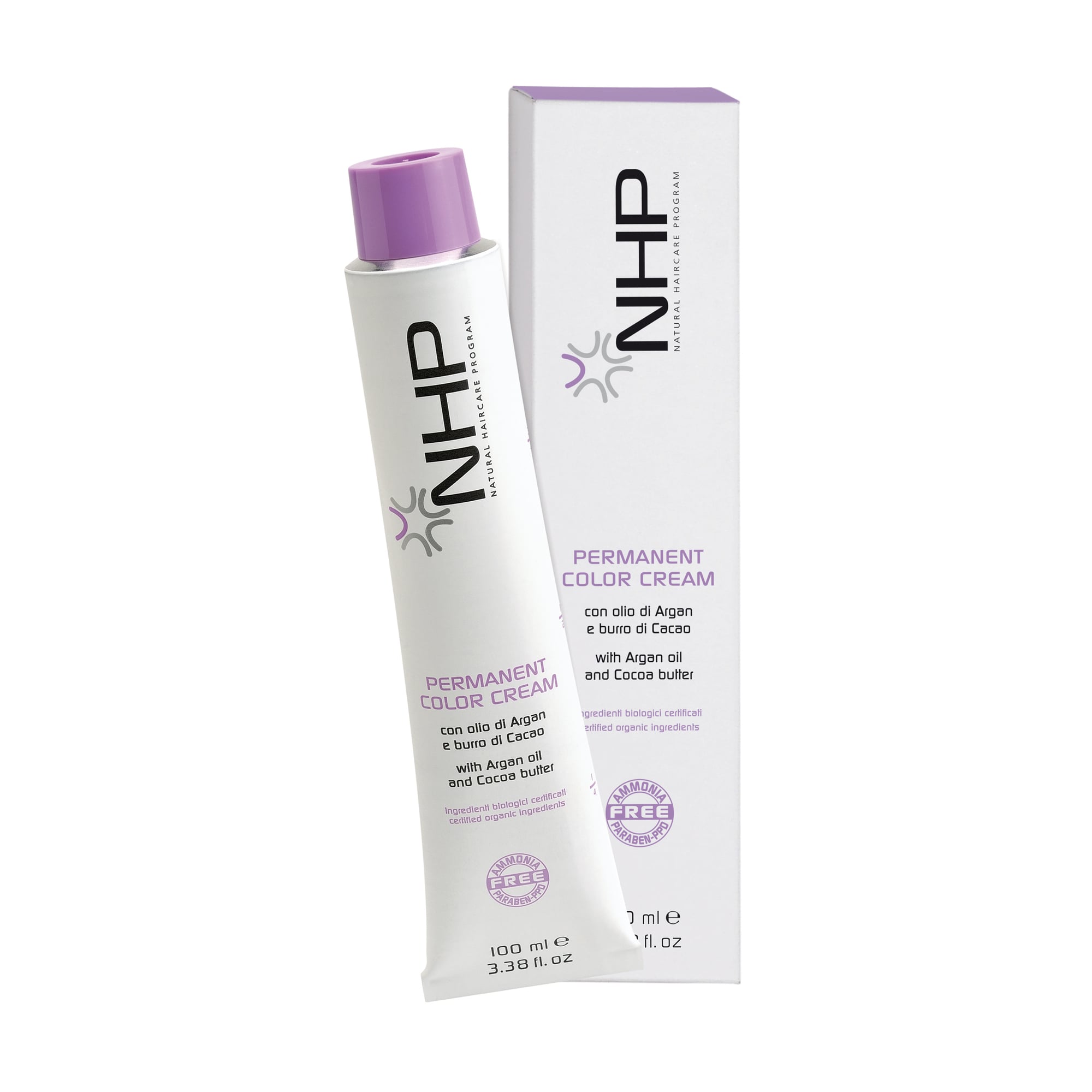 Уцінка! Безаміачна крем-фарба для волосся NHP Permanent Color Cream, 7.64 Червоно-мідний блондин, 100 мл